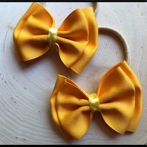 Sunny Yellow Double Bow